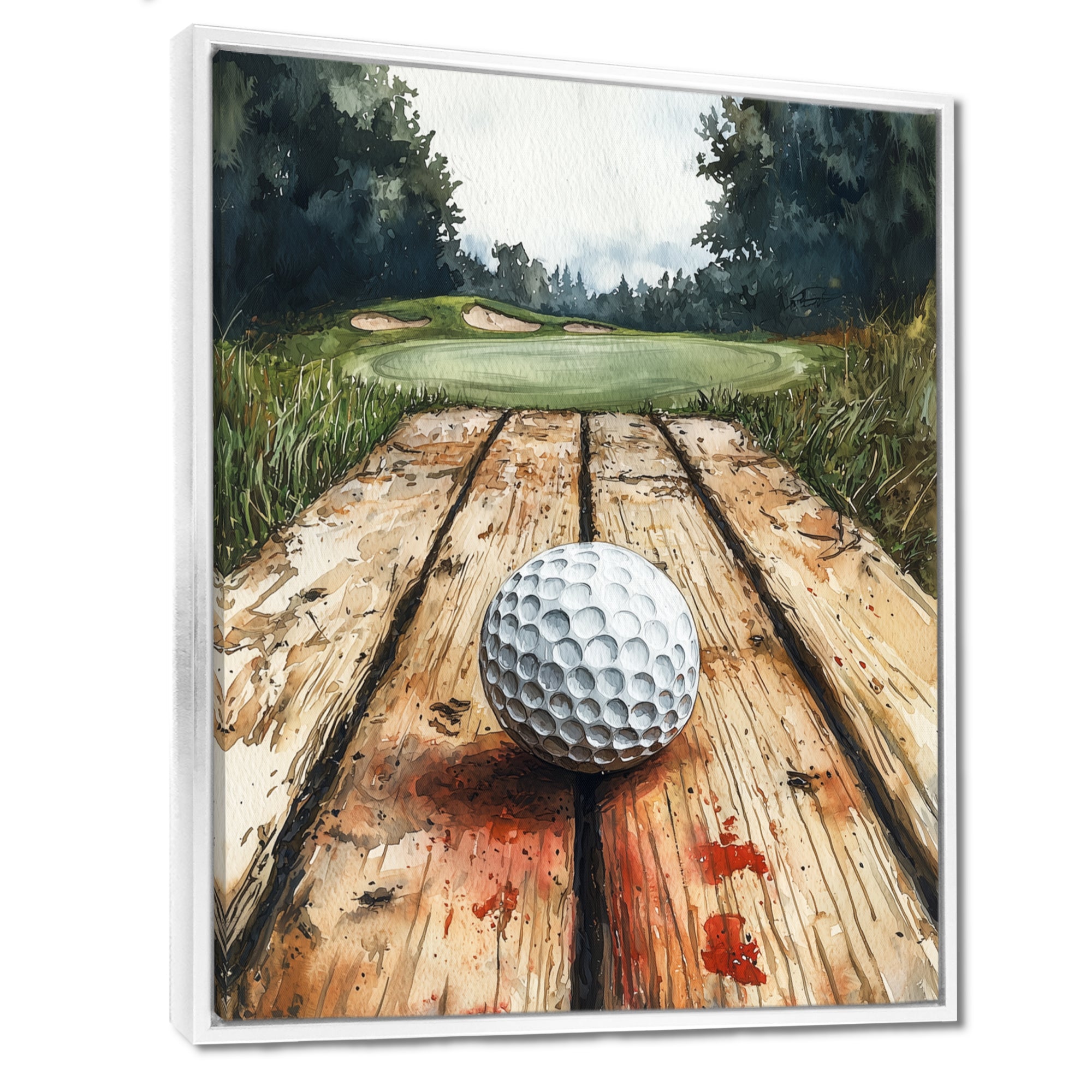 Abstract Golf Ball Swing Of Perfection I - Golf Canvas Wall Art