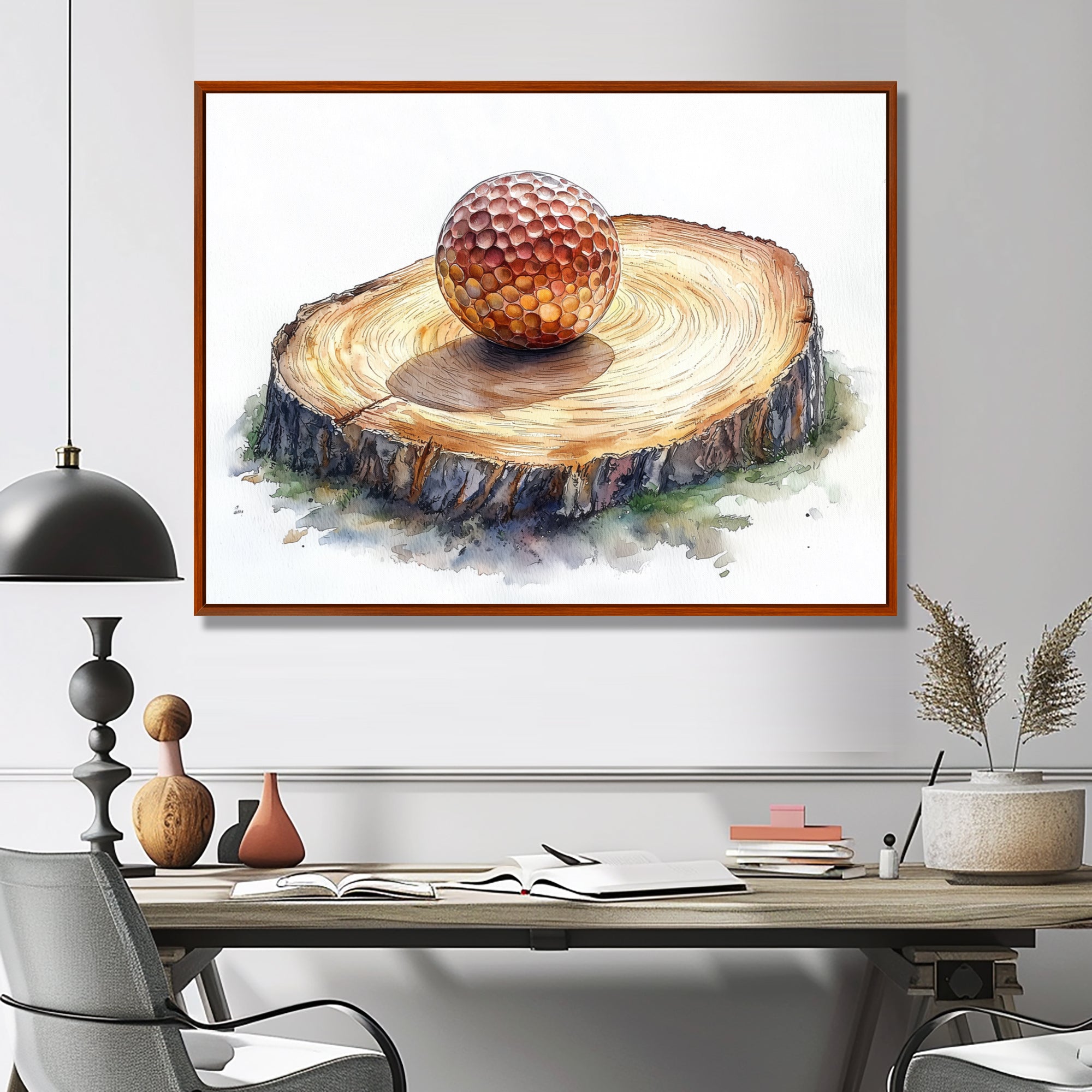 Golf Ball Practice Wood Slide - Golf Canvas Wall Art