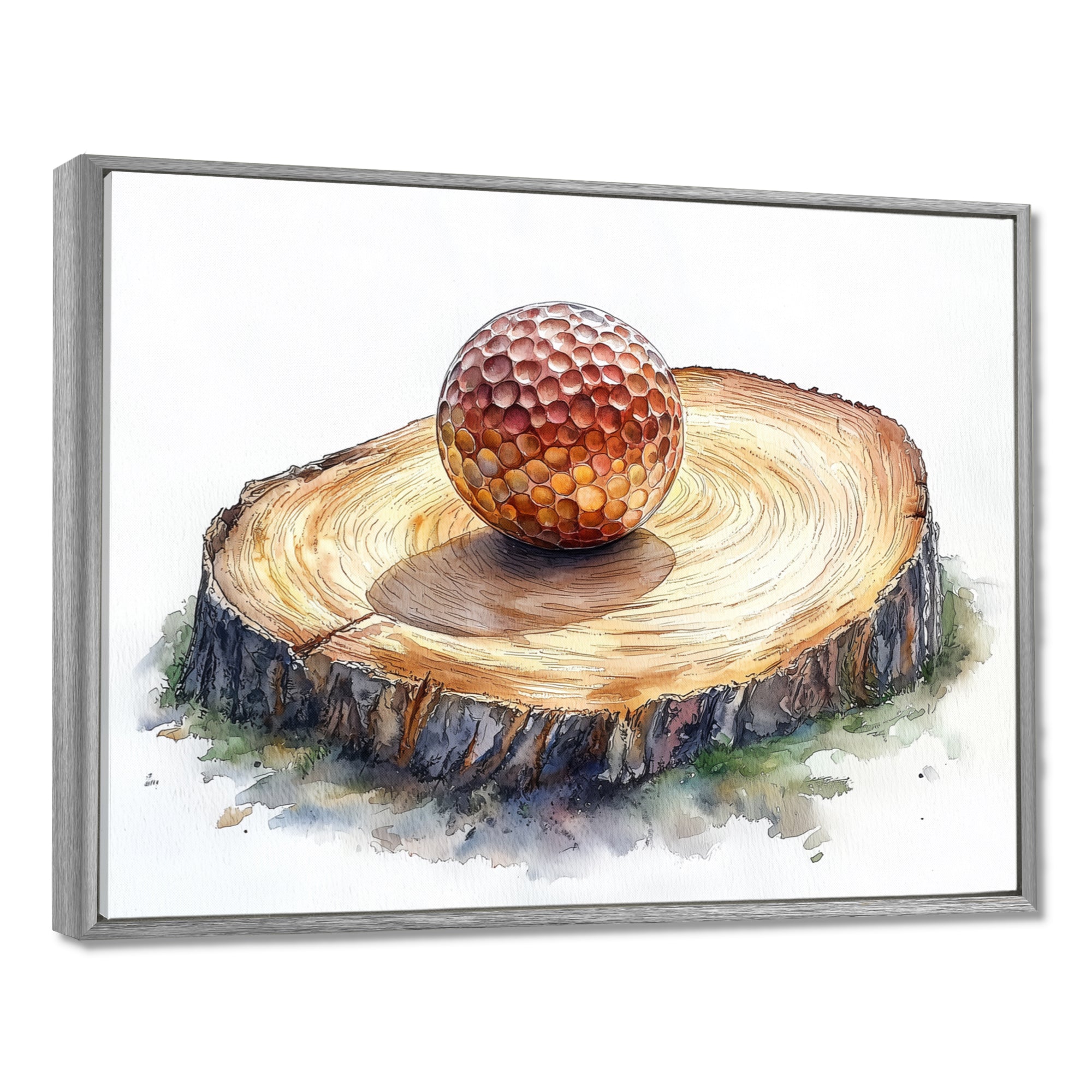 Golf Ball Practice Wood Slide - Golf Canvas Wall Art