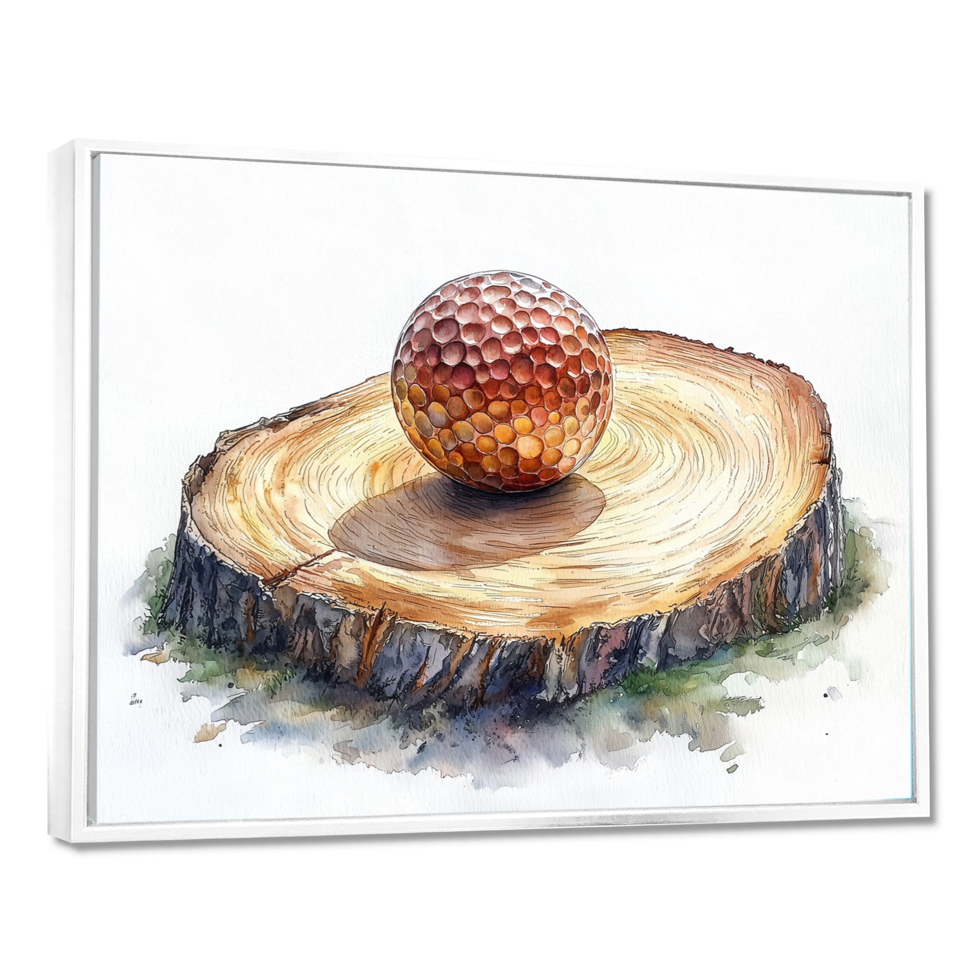 Golf Ball Practice Wood Slide - Golf Canvas Wall Art