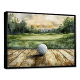 Greens And Dreams Golf Practice Landscape I - Golf Canvas Wall Art