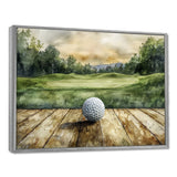 Greens And Dreams Golf Practice Landscape I - Golf Canvas Wall Art