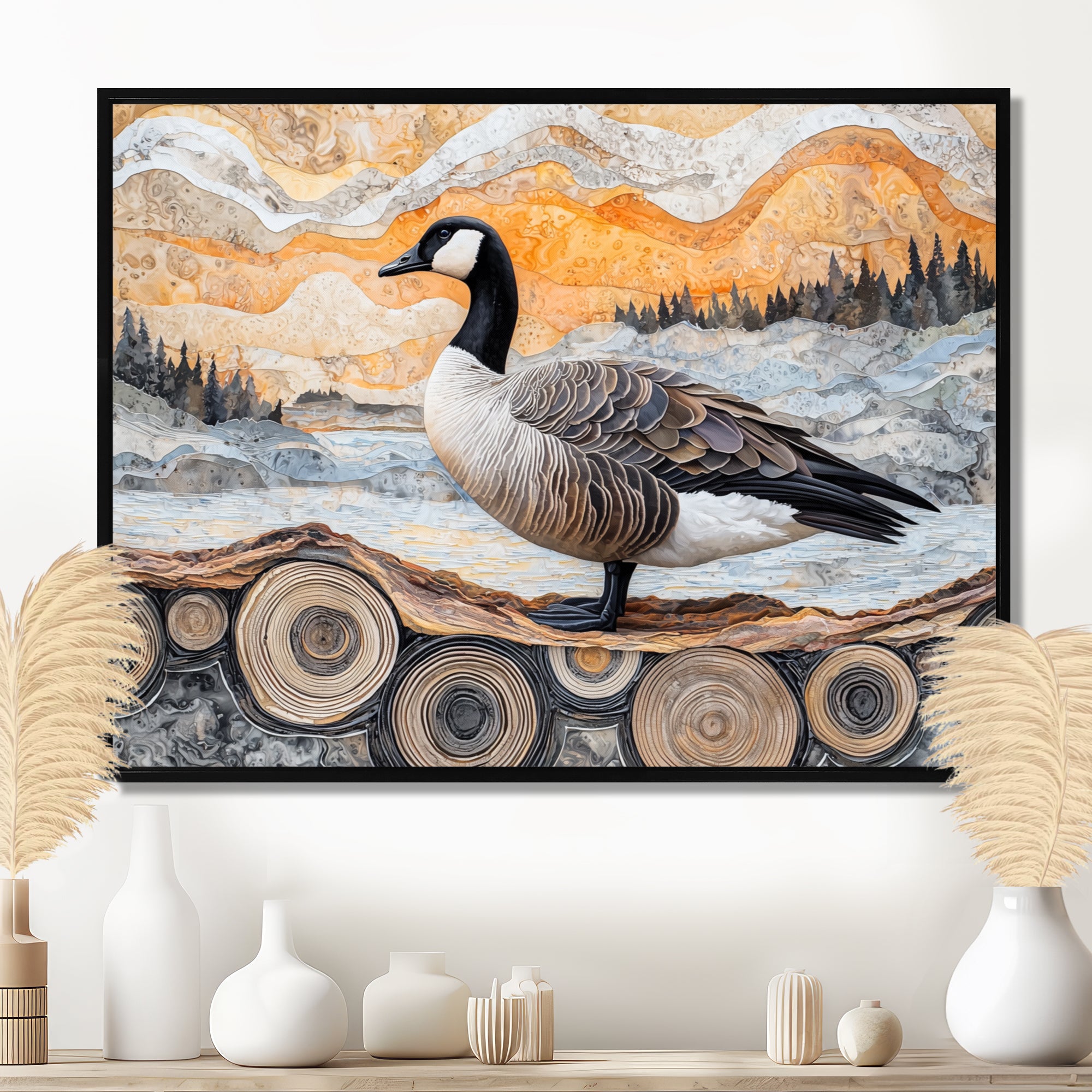 Winter Canadian Dream Of The Goose - Goose Wall Art Prints