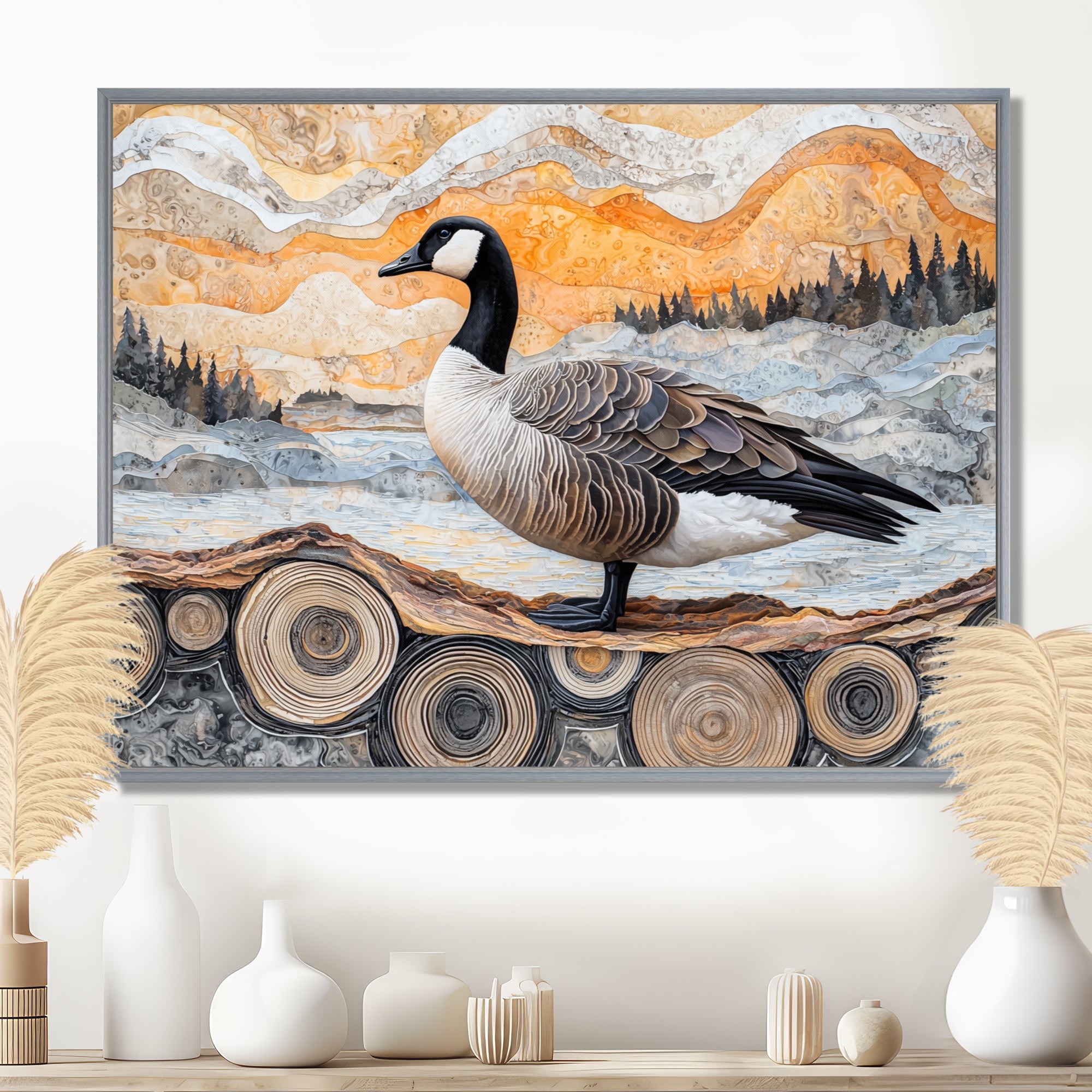 Winter Canadian Dream Of The Goose - Goose Wall Art Prints