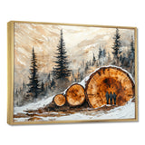 Hiking Group In A Winter Landscape I - Hiking Canvas Wall Art