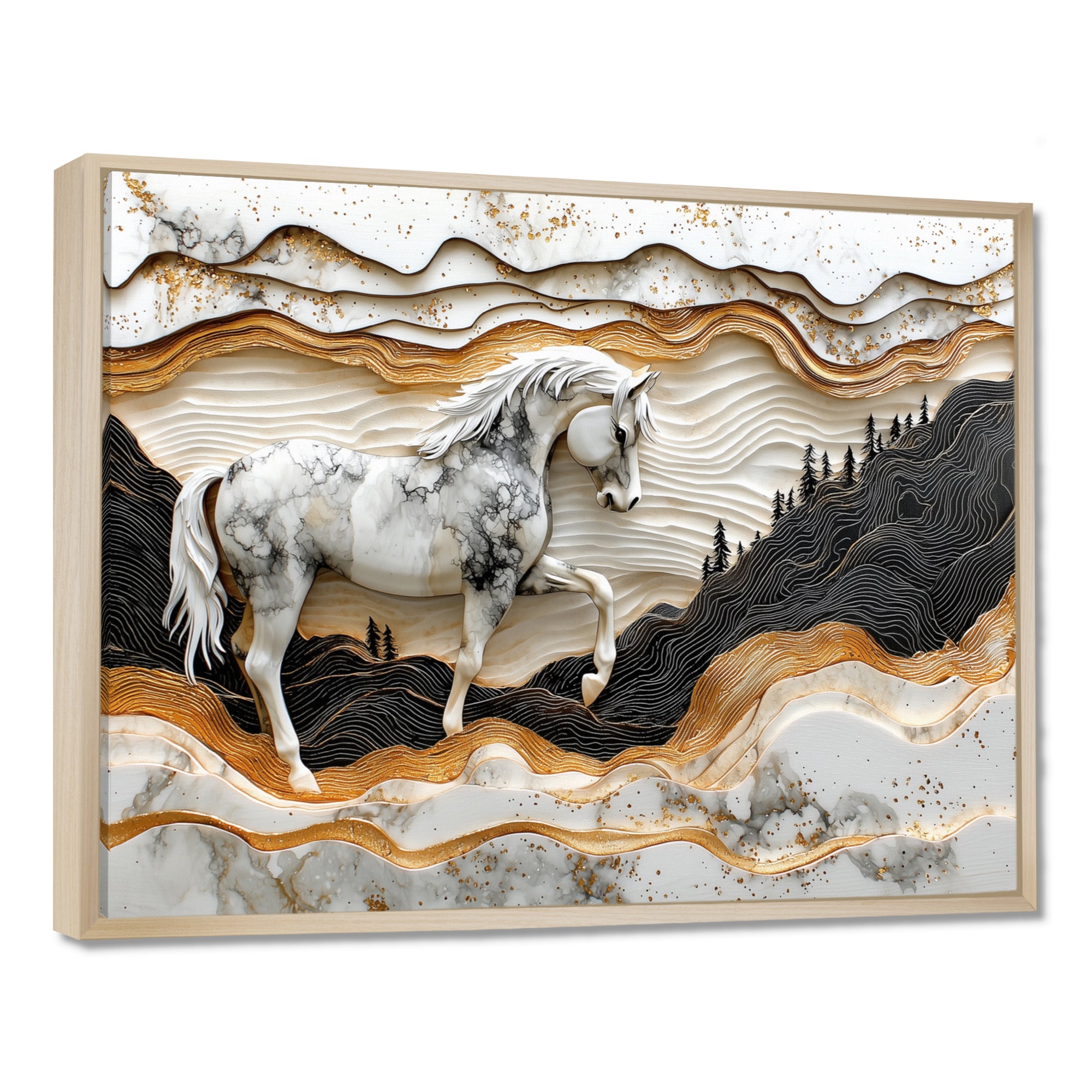 Abstract Gallop Horse Into The Forest - Horse Wall Art Prints
