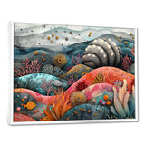 Abstract Aquarium Sea Urchin And Coral Horizon - Sea Urchin Large Canvas Wall Art