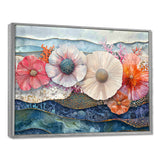 Colorful Sea Urchin And Flower Serenade - Sea Urchin Canvas Wall Art