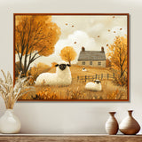 Sheep Farmyard Friends In Autumn - Sheep Wall Decor