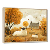 Sheep Farmyard Friends In Autumn - Sheep Wall Decor