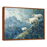Mountain Retreat Of Sheep - Blue Sheep Wall Art