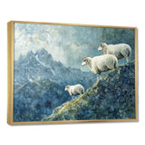 Mountain Retreat Of Sheep - Blue Sheep Wall Art