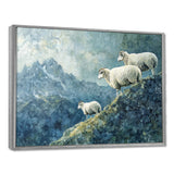 Mountain Retreat Of Sheep - Blue Sheep Wall Art