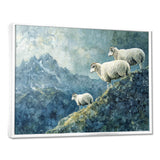 Mountain Retreat Of Sheep - Blue Sheep Wall Art