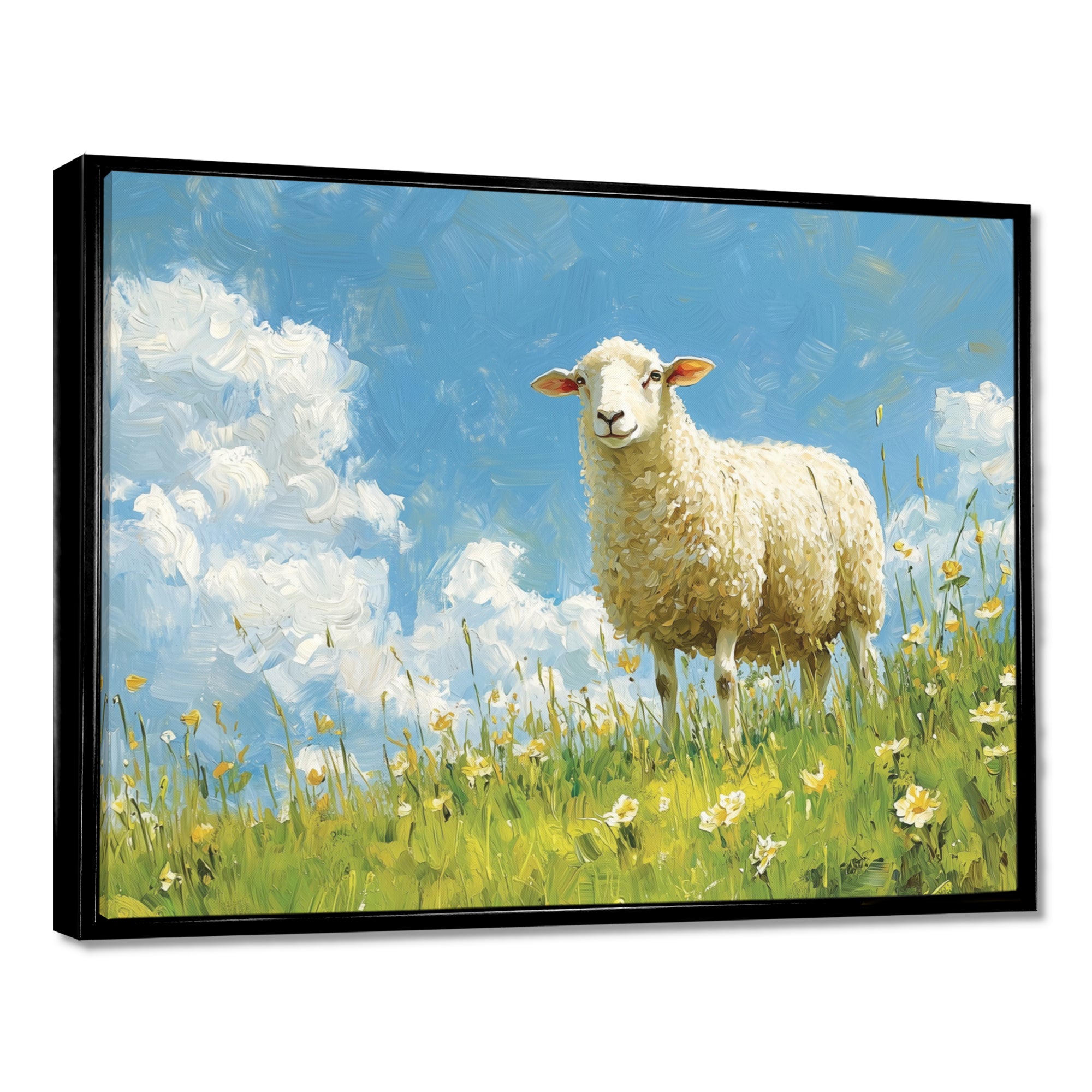 Quiet Pasture Sheep Portrait - Sheep Home Decor Art