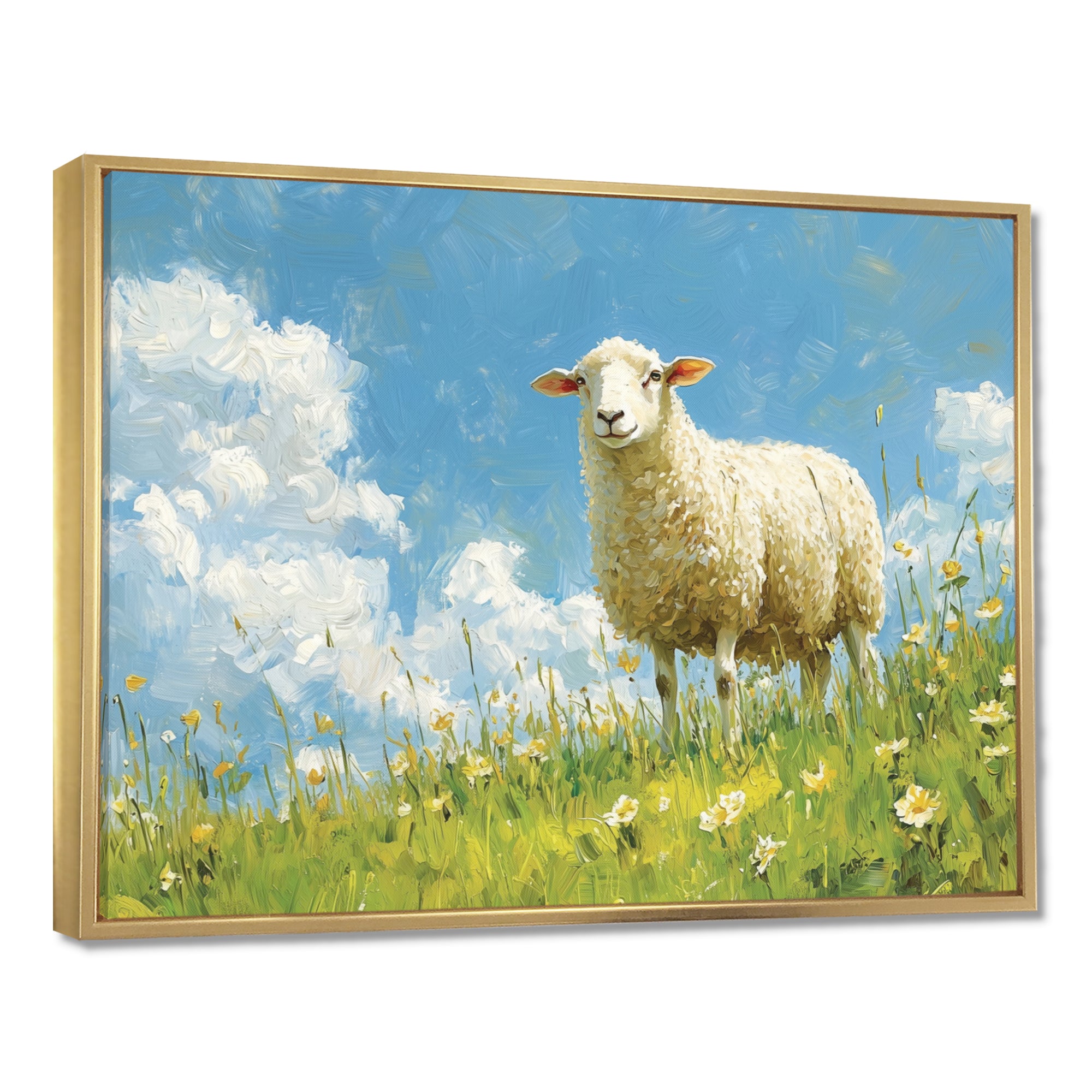 Quiet Pasture Sheep Portrait - Sheep Home Decor Art
