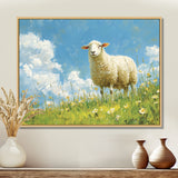 Quiet Pasture Sheep Portrait - Sheep Home Decor Art