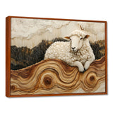 Abstract Sheep In Farm Landscape - Sheep Wall Art Prints