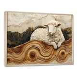 Abstract Sheep In Farm Landscape - Sheep Wall Art Prints