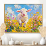 Cute Spring Lamb Having Fun At The Barn - Sheep Wall Decor