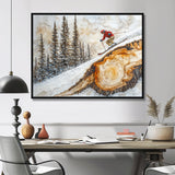 Summit Gliders Skiing In A Winter Landscape I - Skiing Canvas Wall Art