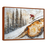 Summit Gliders Skiing In A Winter Landscape I - Skiing Canvas Wall Art