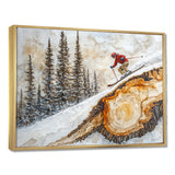 Summit Gliders Skiing In A Winter Landscape I - Skiing Canvas Wall Art