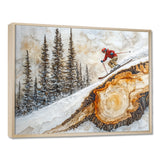 Summit Gliders Skiing In A Winter Landscape I - Skiing Canvas Wall Art