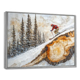 Summit Gliders Skiing In A Winter Landscape I - Skiing Canvas Wall Art