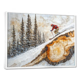 Summit Gliders Skiing In A Winter Landscape I - Skiing Canvas Wall Art