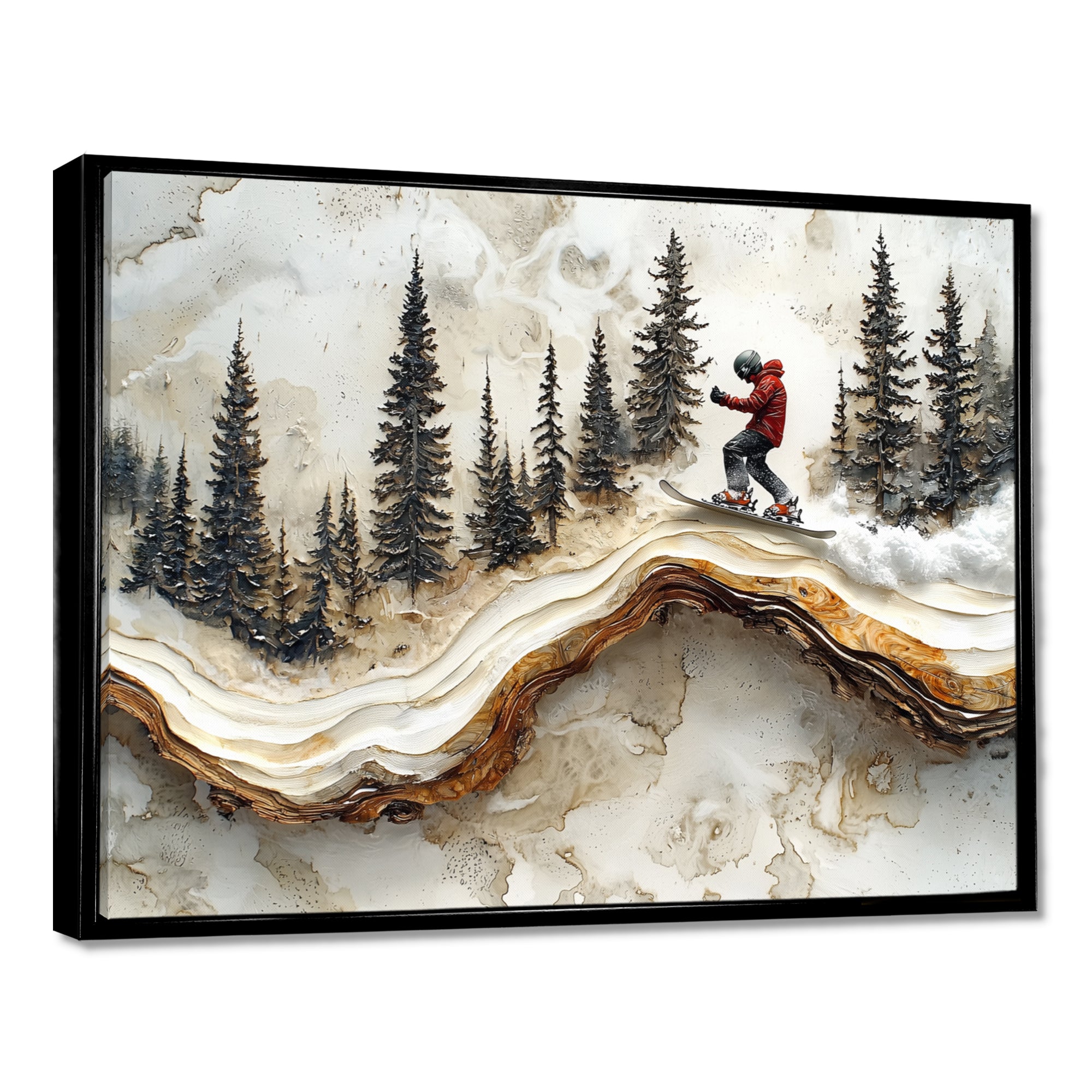 Crystal Snowboard Carve The Slopes I - Skiing Canvas Wall Art