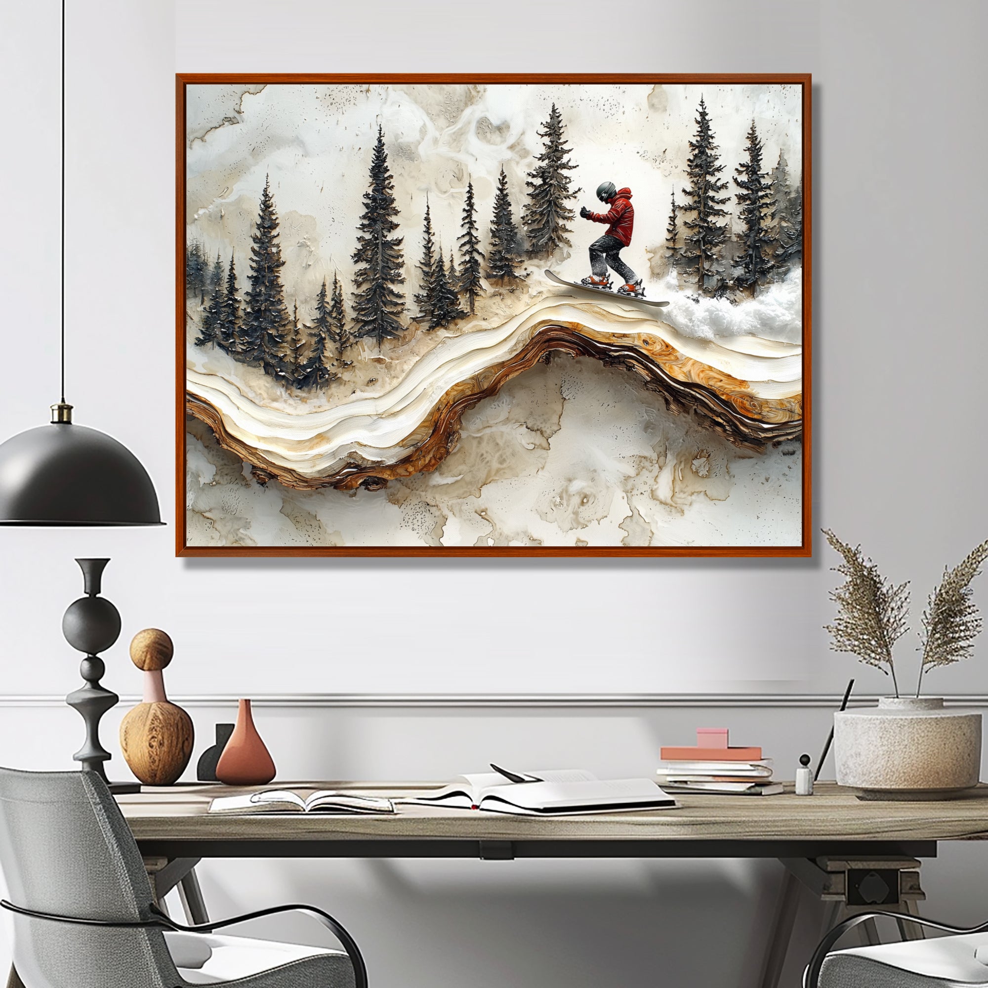 Crystal Snowboard Carve The Slopes I - Skiing Canvas Wall Art