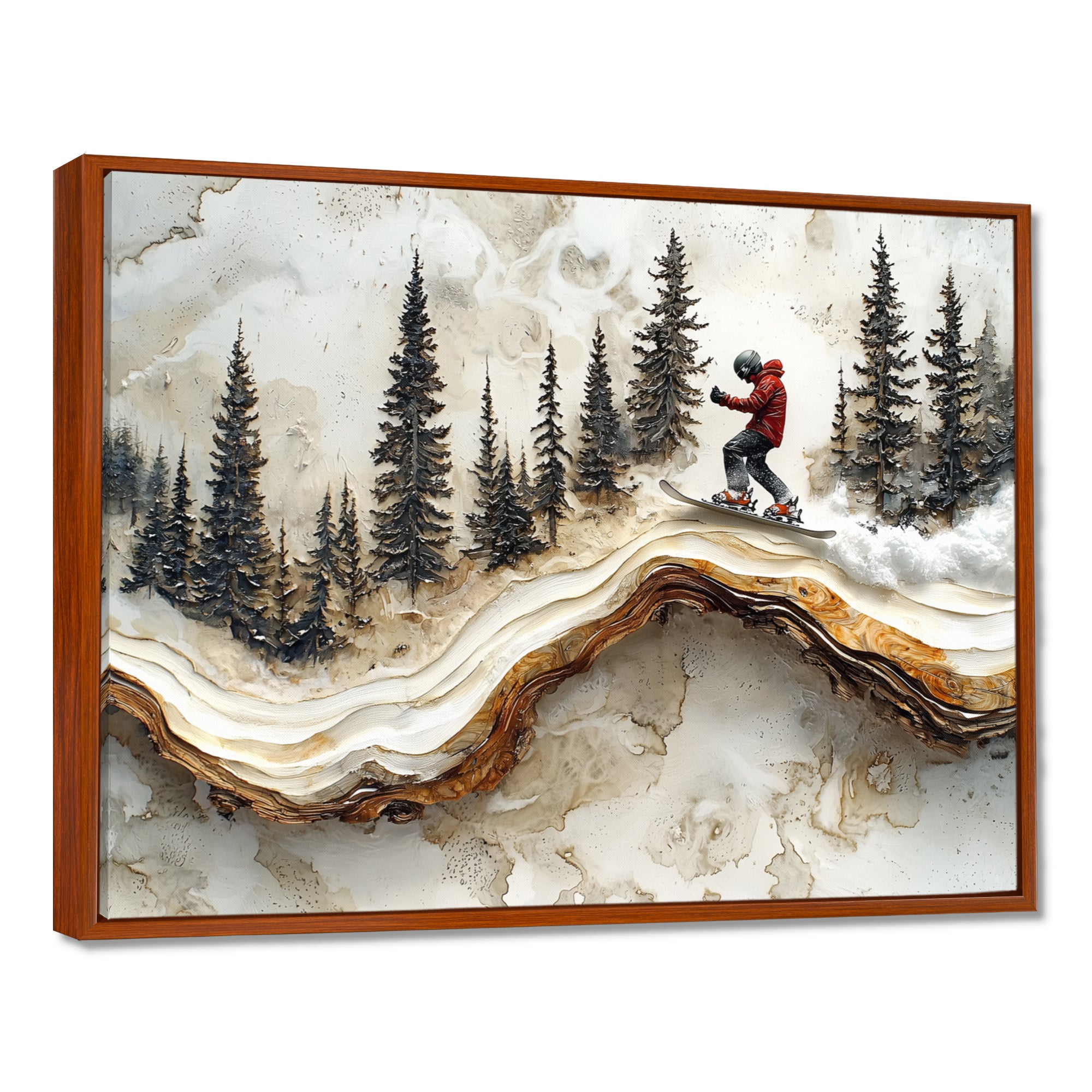Crystal Snowboard Carve The Slopes I - Skiing Canvas Wall Art
