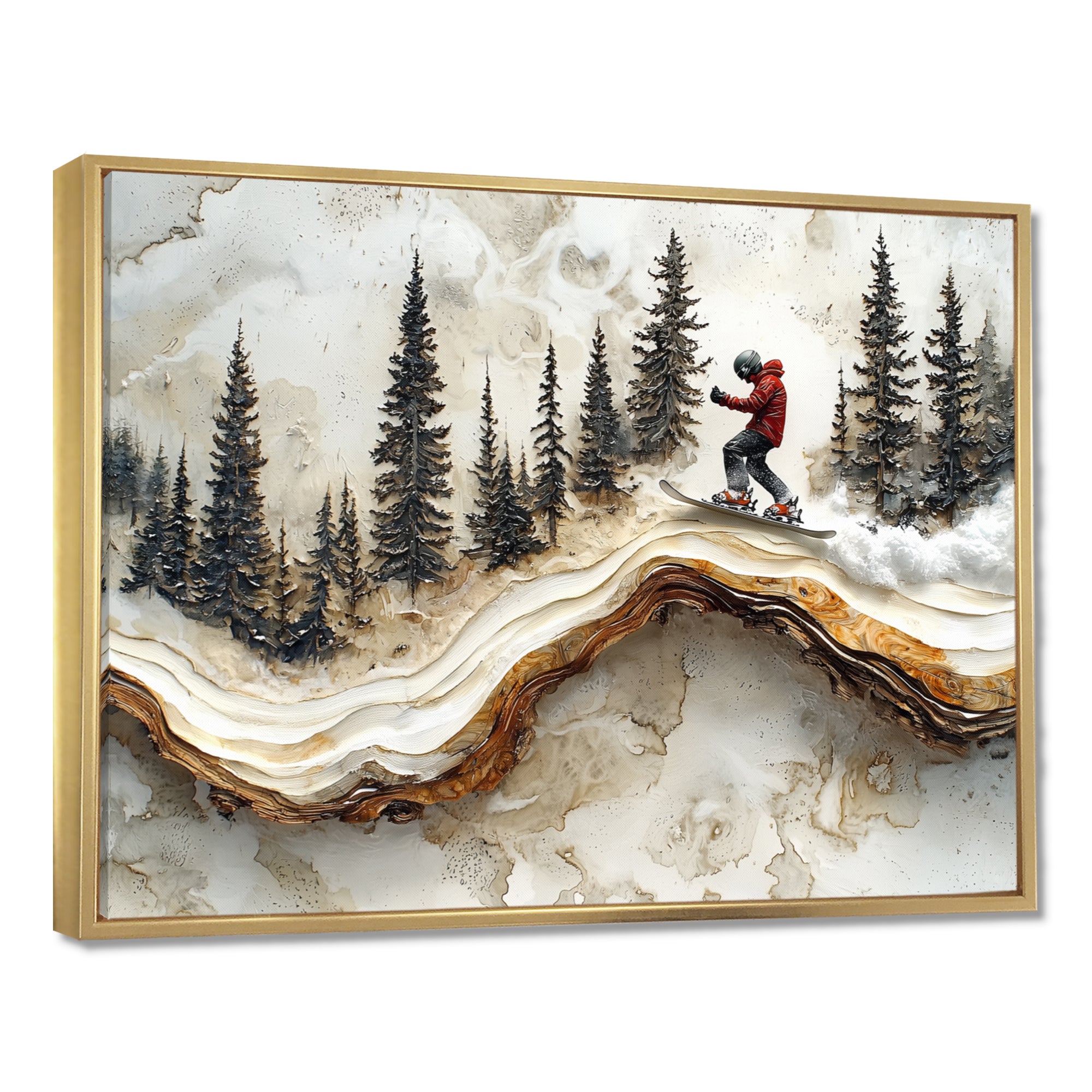 Crystal Snowboard Carve The Slopes I - Skiing Canvas Wall Art