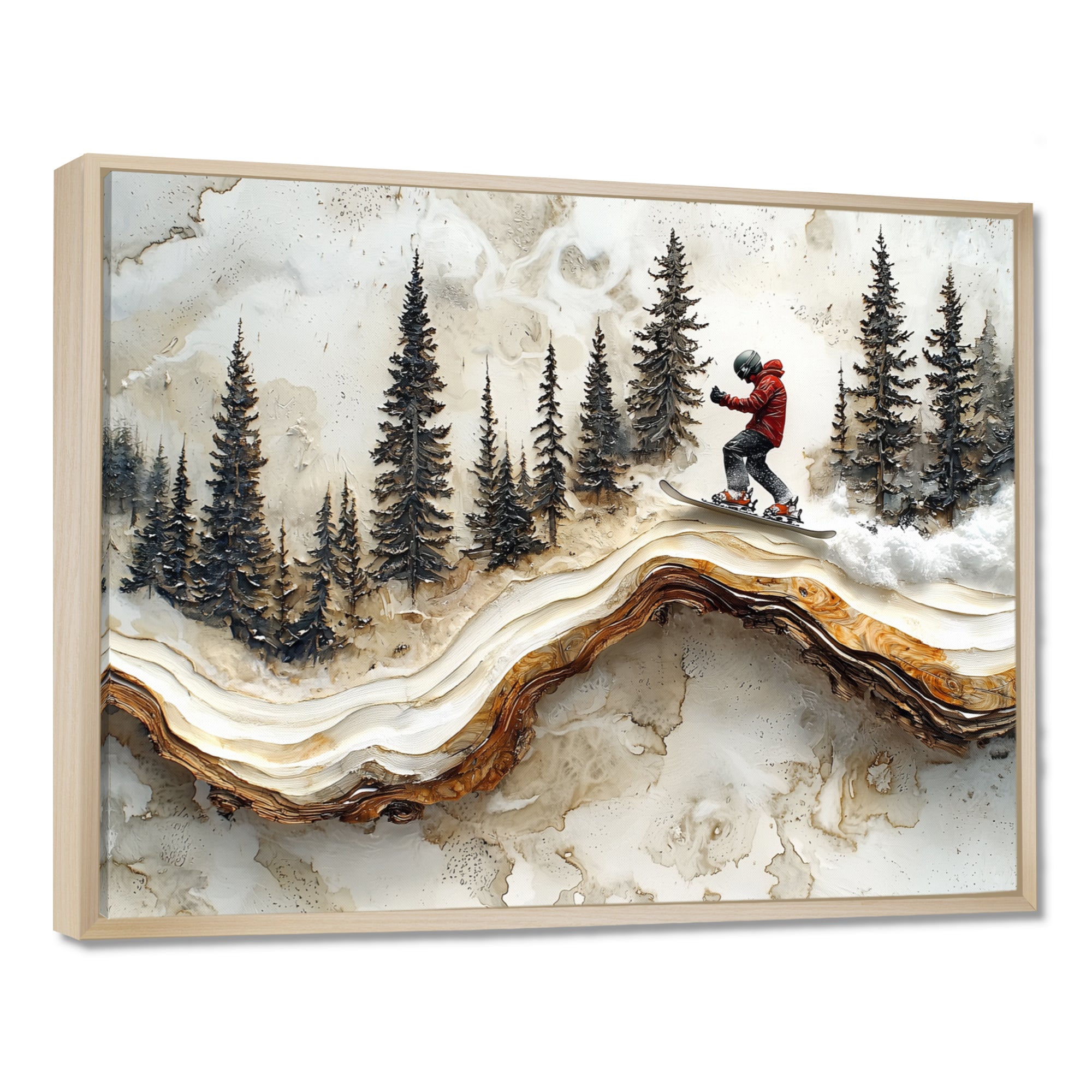 Crystal Snowboard Carve The Slopes I - Skiing Canvas Wall Art