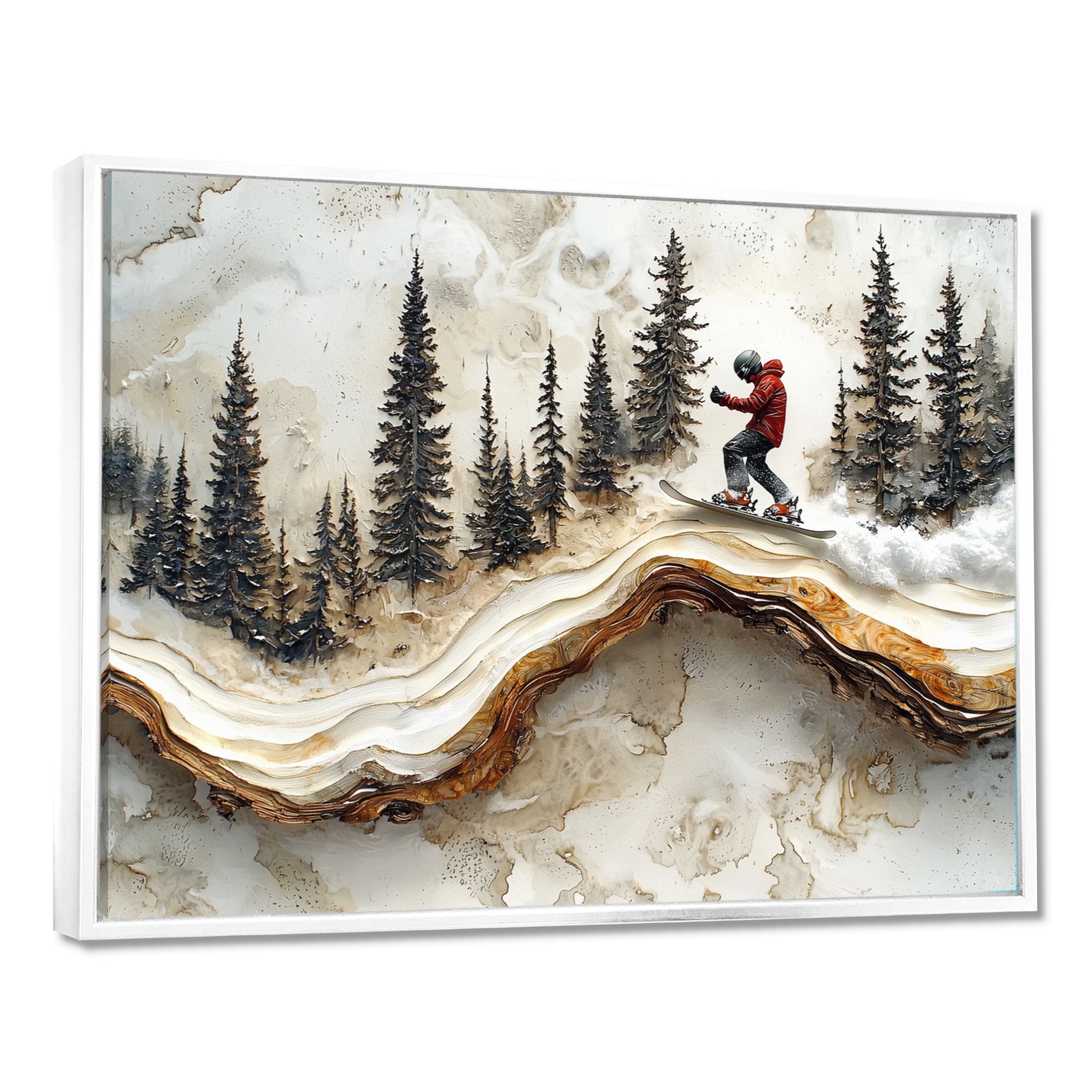 Crystal Snowboard Carve The Slopes I - Skiing Canvas Wall Art