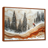 Crystal Skiing In A Winter Landscape I - Skiing Canvas Wall Art
