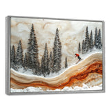 Crystal Skiing In A Winter Landscape I - Skiing Canvas Wall Art