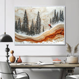 Crystal Skiing In A Winter Landscape I - Skiing Canvas Wall Art