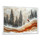Crystal Skiing In A Winter Landscape I - Skiing Canvas Wall Art