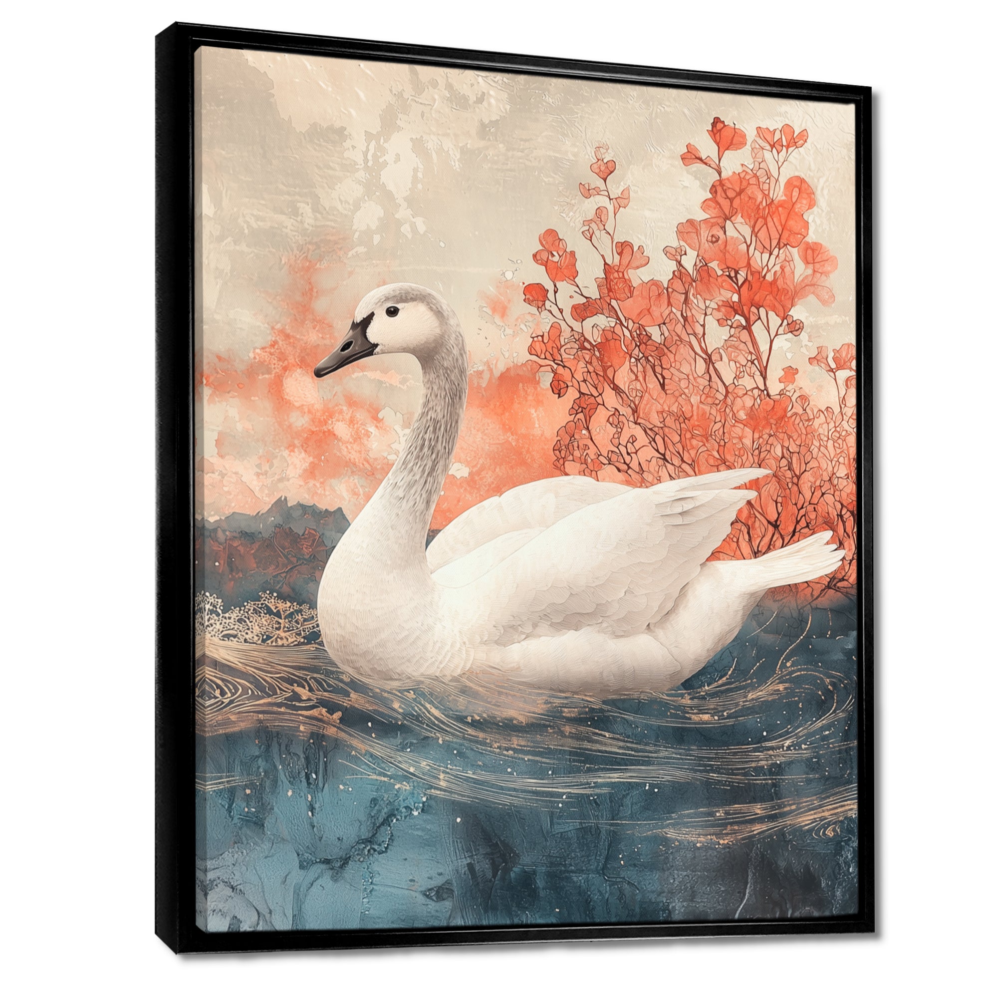 Swan Reflections Of Elegance - Swans Wall Art Prints