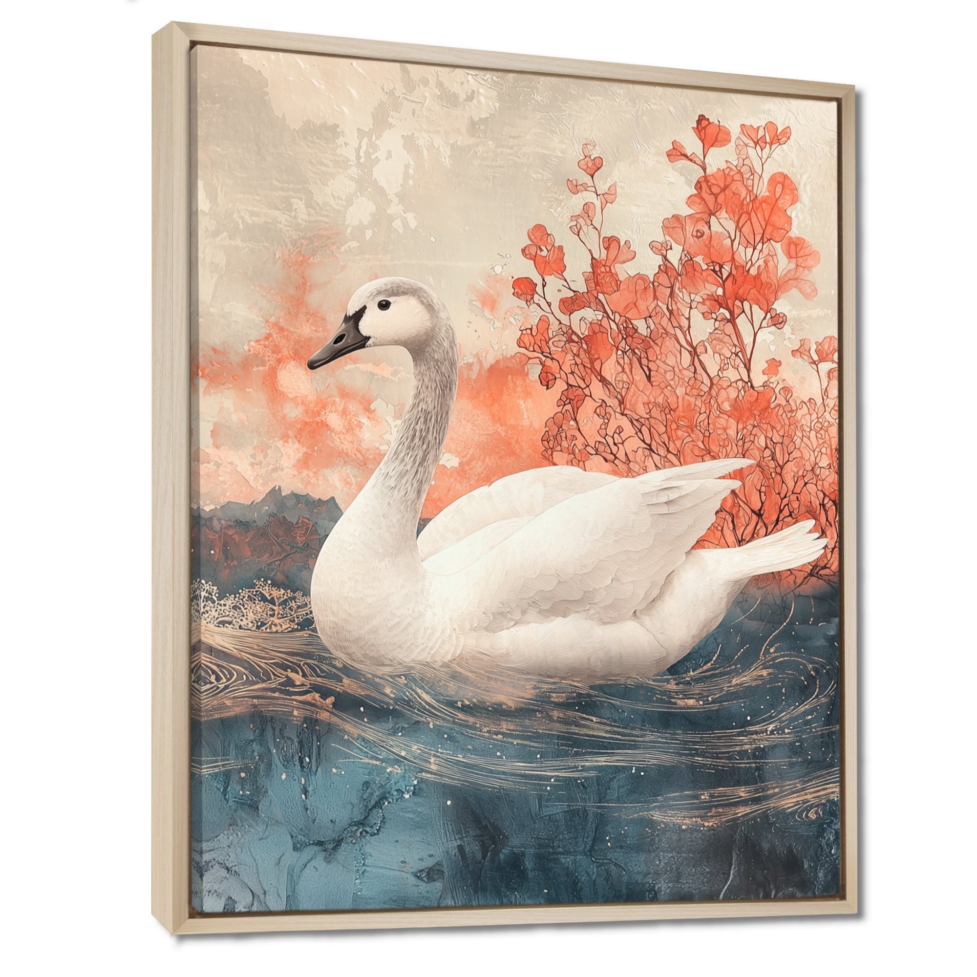 Swan Reflections Of Elegance - Swans Wall Art Prints
