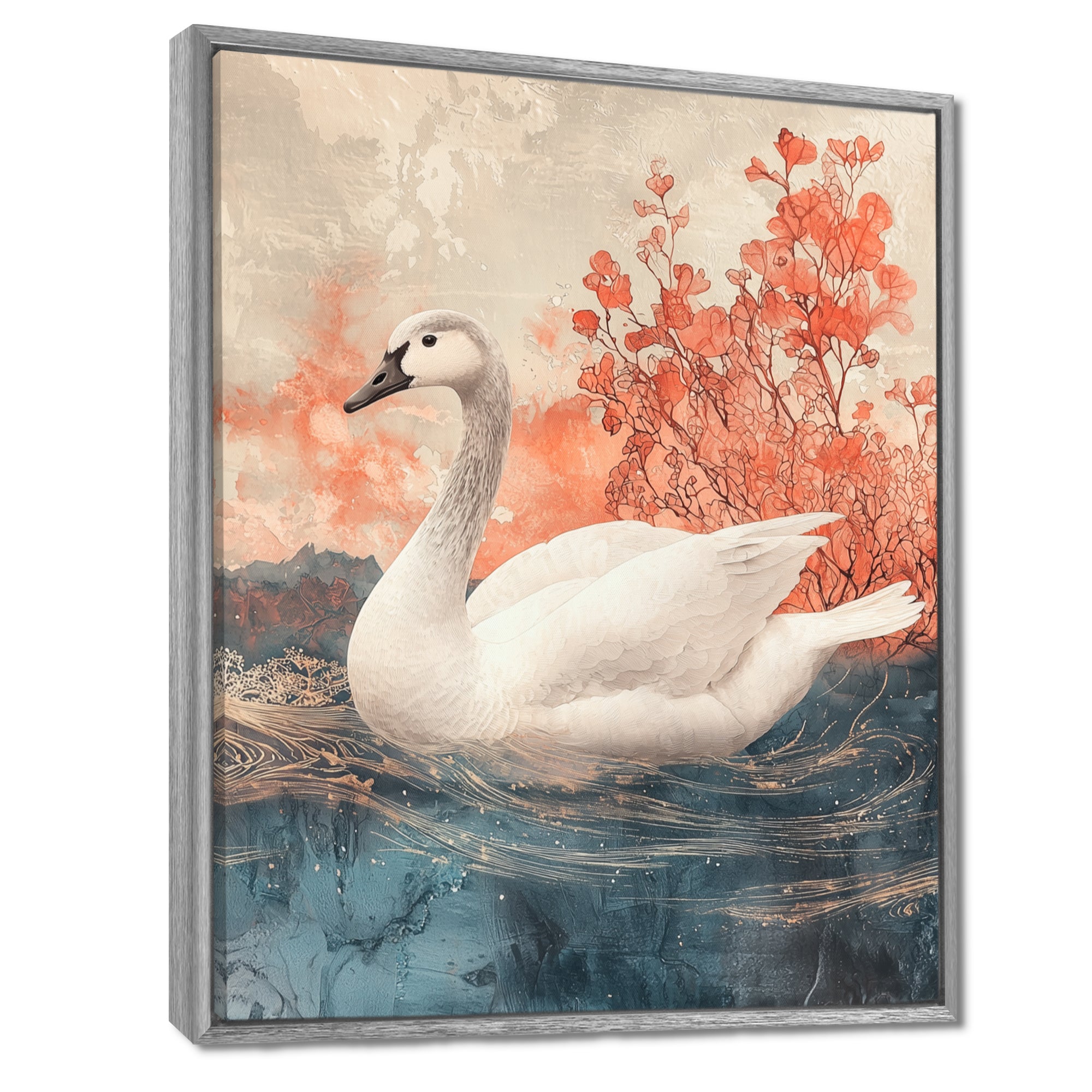 Swan Reflections Of Elegance - Swans Wall Art Prints