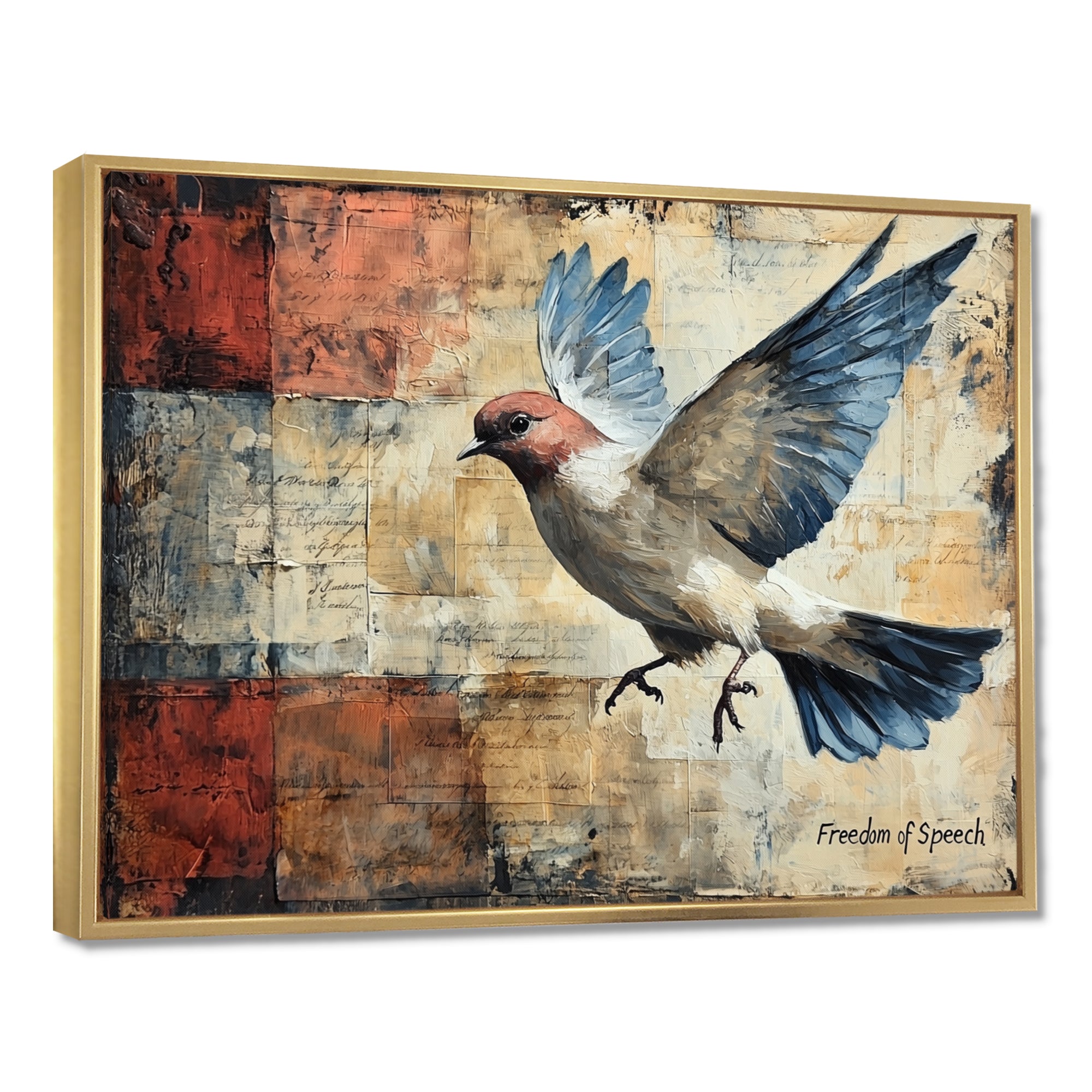 A Symbolic Freedom Of Speech Depiction - Bird Wall Art Prints