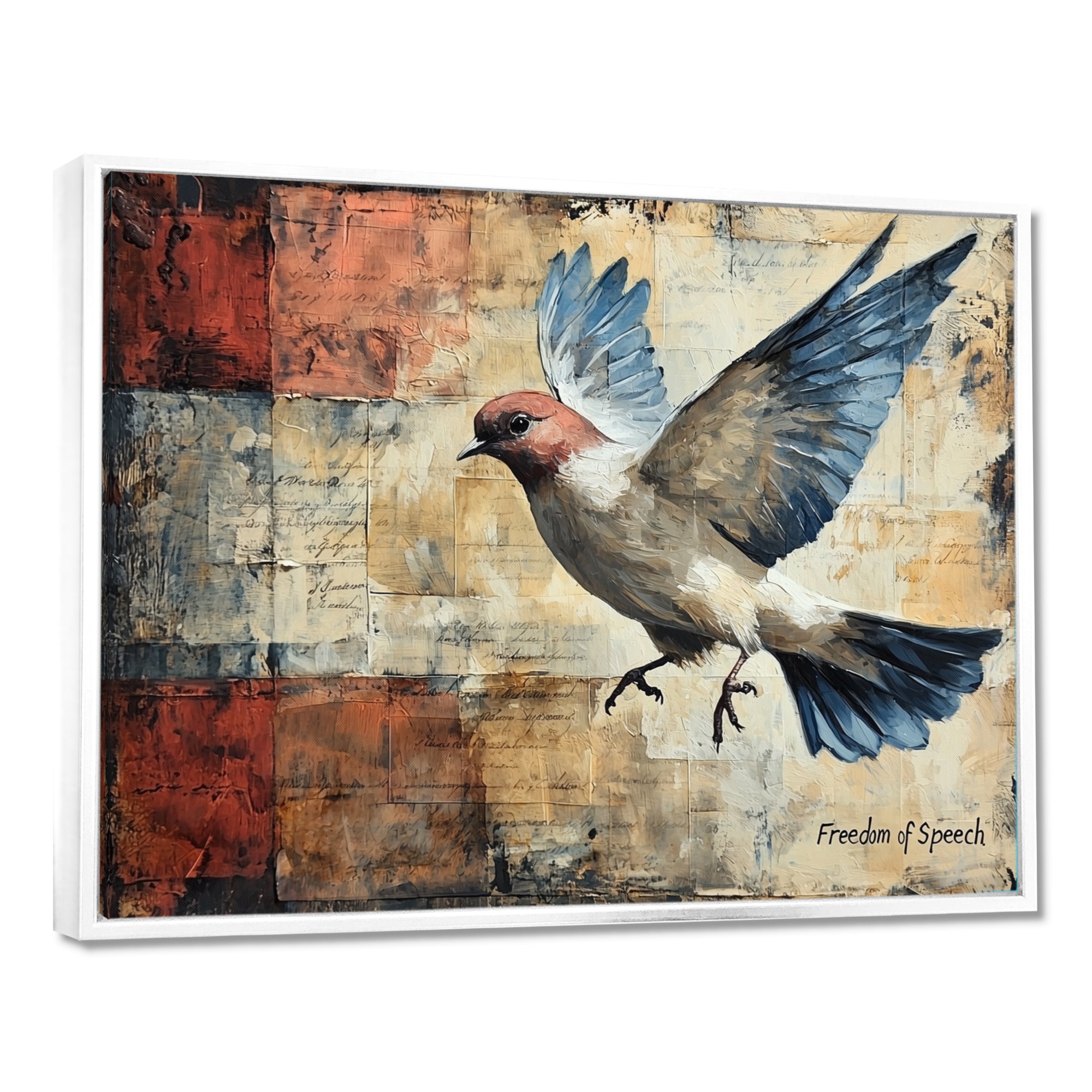 A Symbolic Freedom Of Speech Depiction - Bird Wall Art Prints