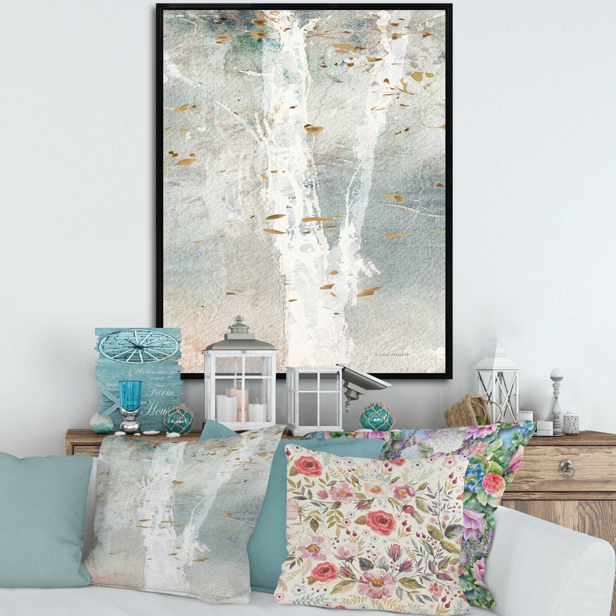 A Woodland Walk into the Forest IV Framed Canvas Vibrant Black - 1.5" Thick