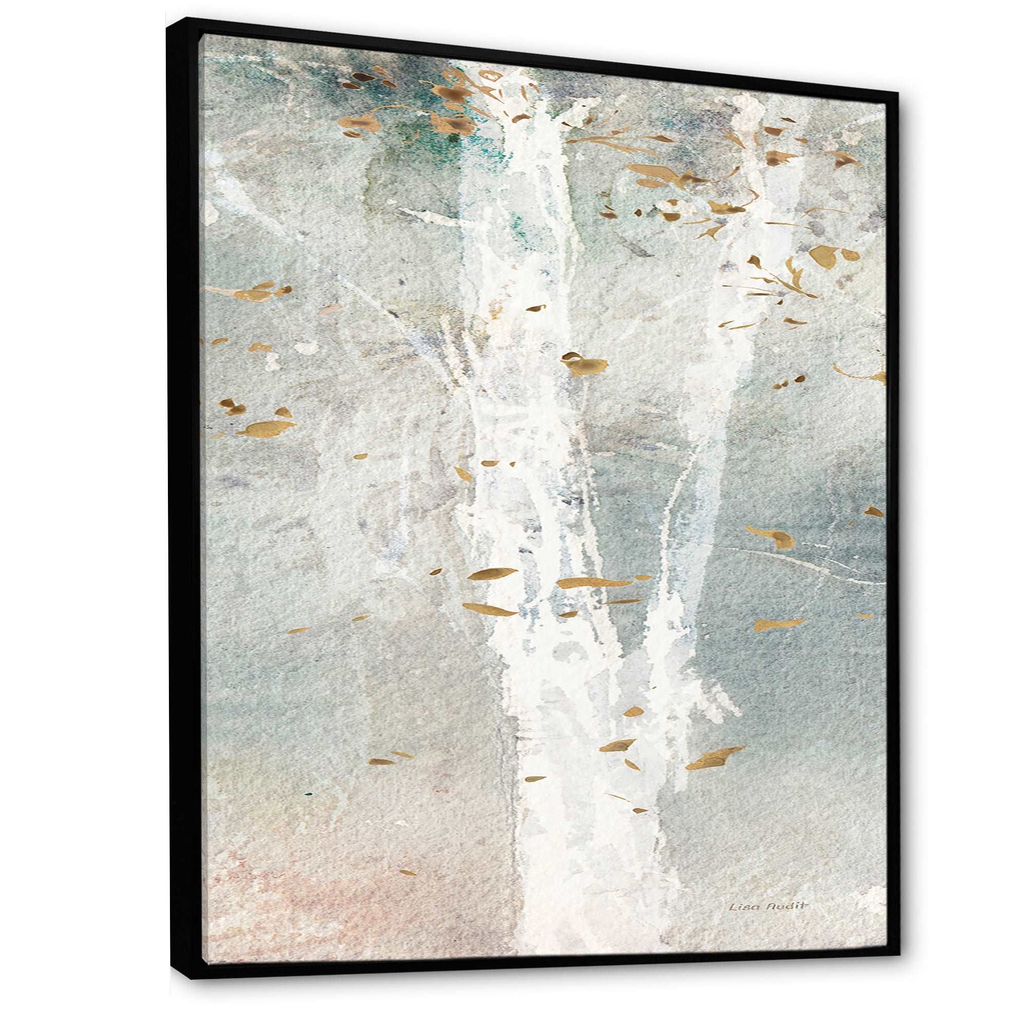 A Woodland Walk into the Forest IV Framed Canvas Vibrant Black - 1.5" Thick