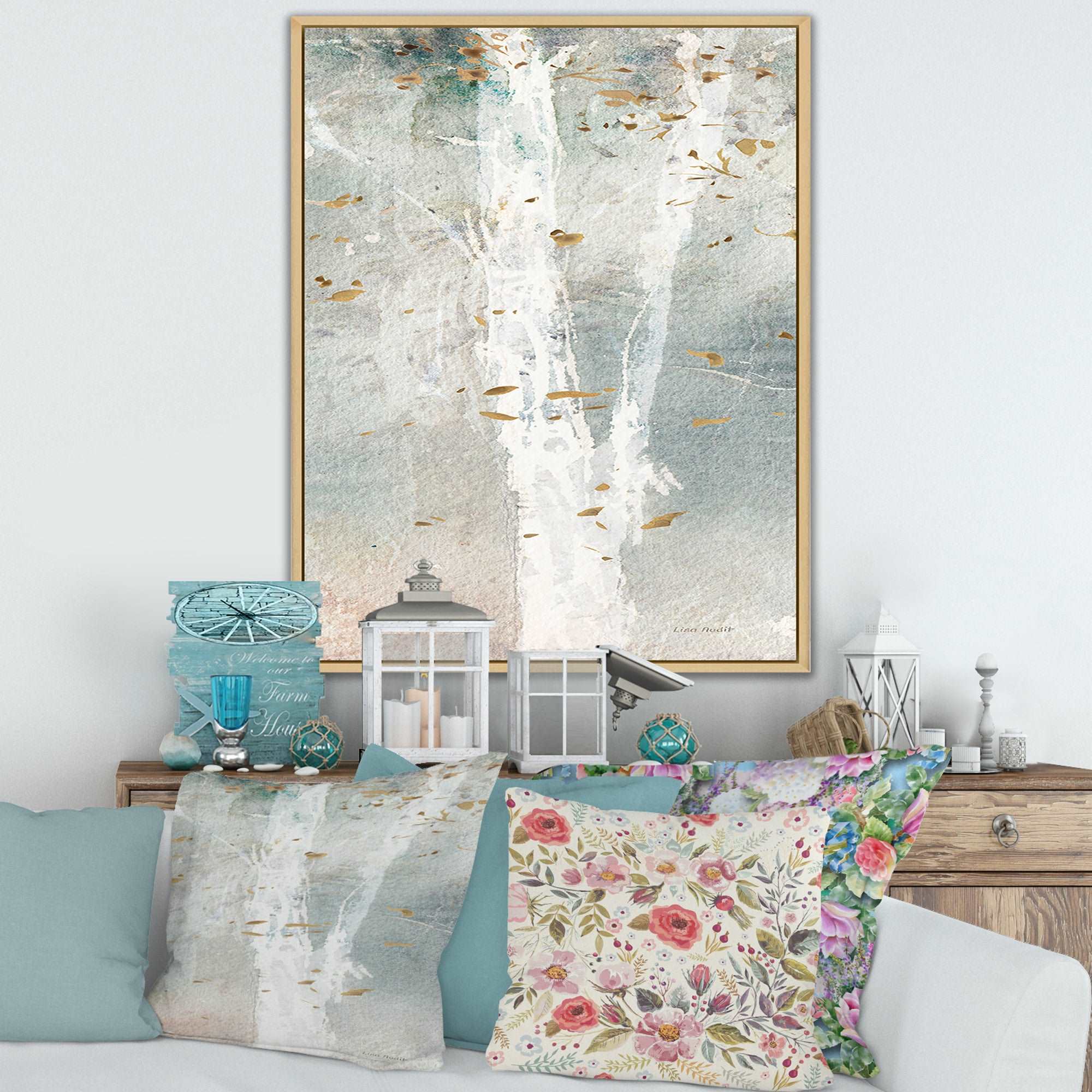 A Woodland Walk into the Forest IV Framed Canvas Matte White - 1.5" Thick