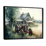 Tractor In Barn I - Truck Canvas Wall Art