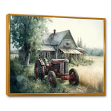 Tractor In Barn I - Truck Canvas Wall Art